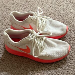 Nike Women's White and Coral Sneakers